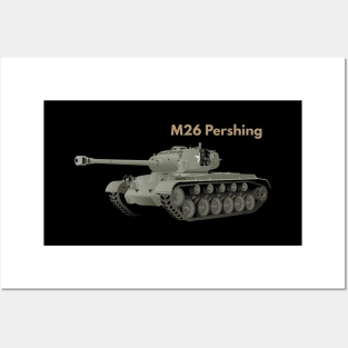 M26 Pershing American WW2 Heavy Tank Posters and Art